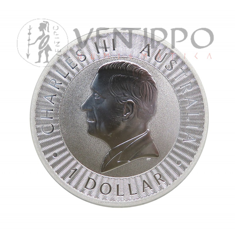Australia, Dollar plata ( 1 OZ 9999 mls ) Canguro Perth 2025, BU