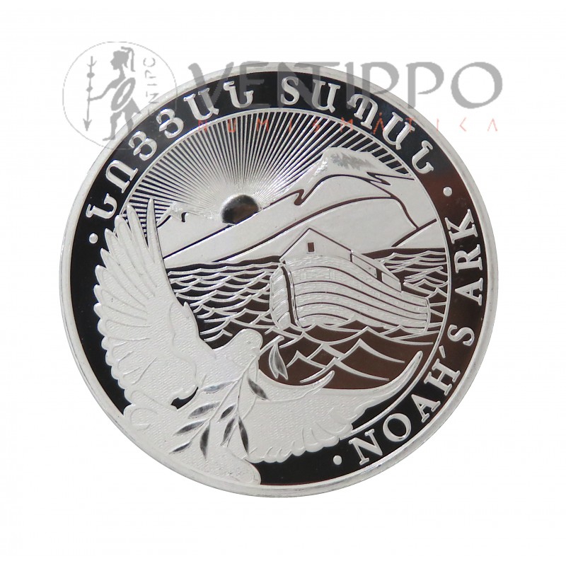 Armenia, 500 Dram Plat ( 1 OZ ley 999 mls ) Arca de Noé 2025, BU.