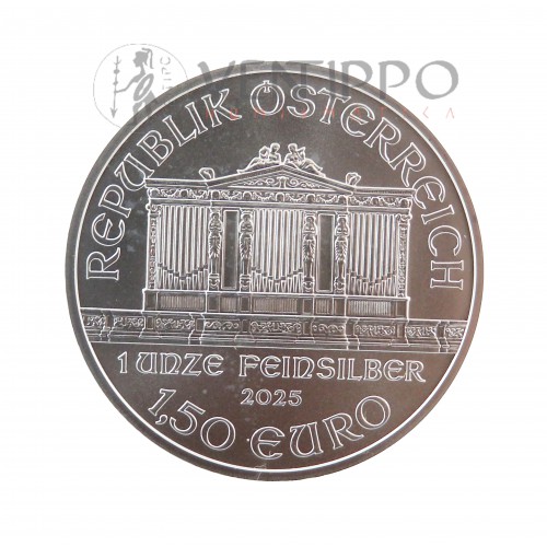 Austria, 1'5 € Plata ( 1 OZ 999 mls ) Filarmónica 2025, S/C