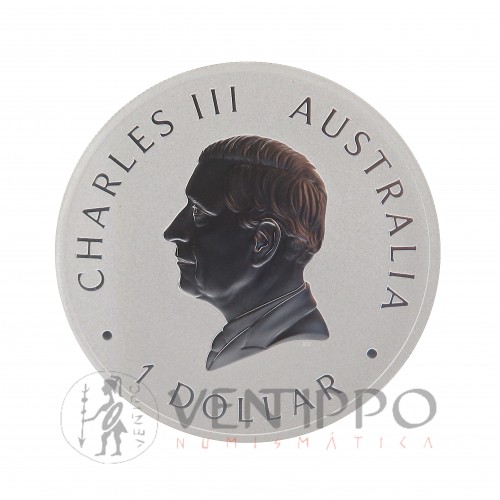 Australia, Dollar Plata ( 1 OZ 9999 mls 9 Kookaburra 2025, 35 Aniversario, BU.