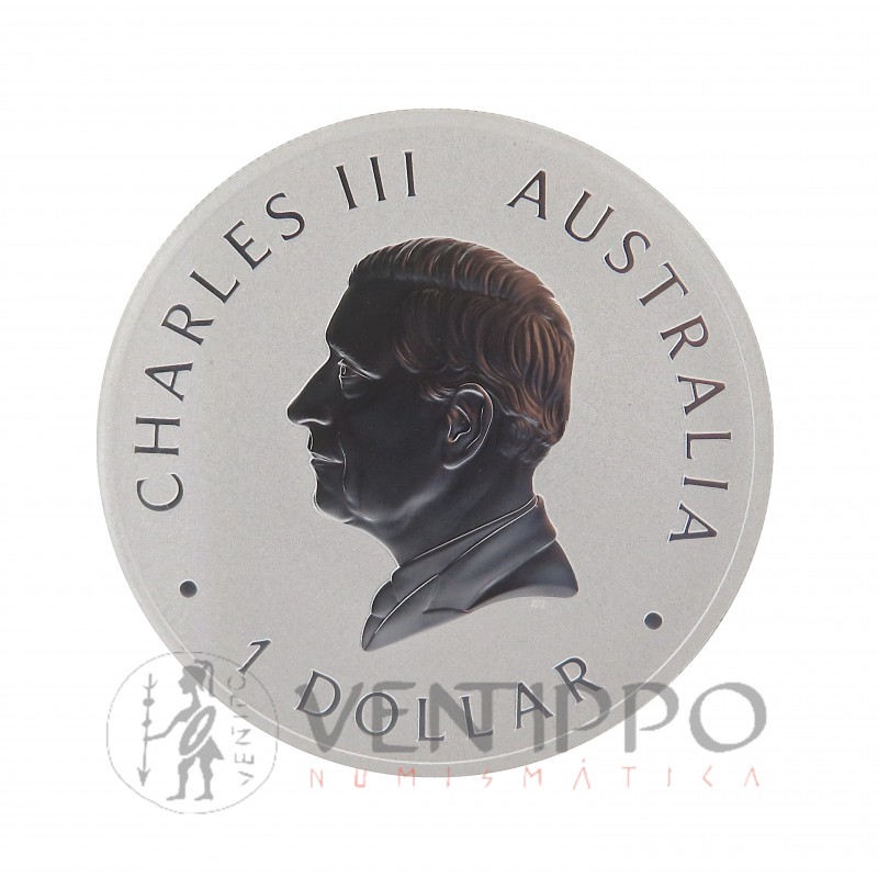 Australia, Dollar Plata ( 1 OZ 9999 mls 9 Kookaburra 2025, 35 Aniversario, BU.
