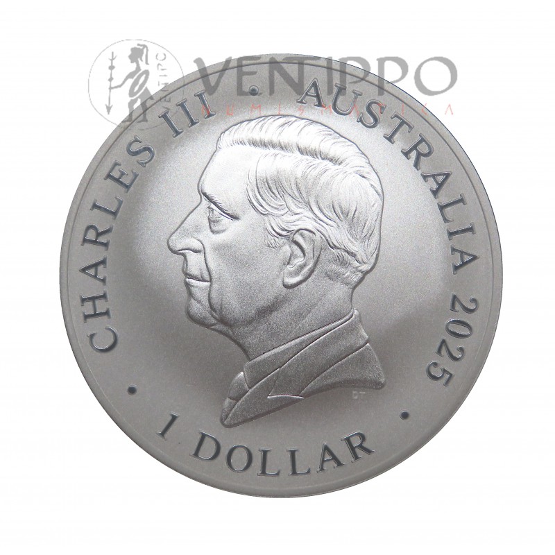 Australia, Dollar Plata ( 1 OZ ley 9999 mls ) Kolala Ram 2025, BU