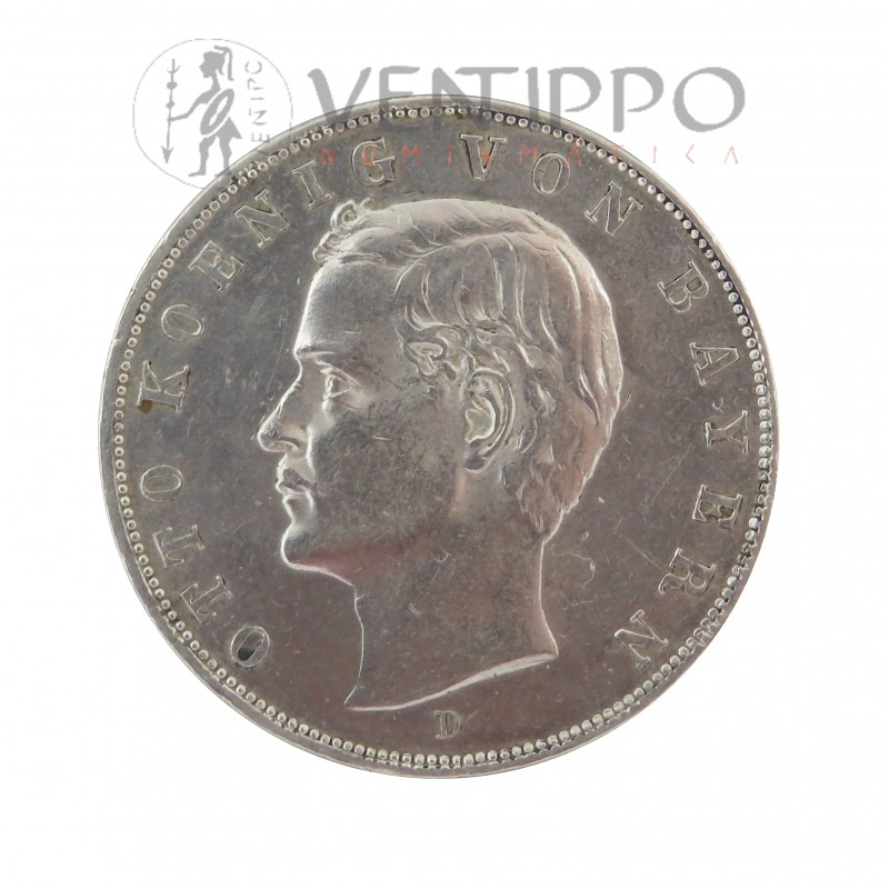 Baviera, 3 Mark Plata ( 16,65 grs. ley 900 mls ) 1912 D Rey Otto