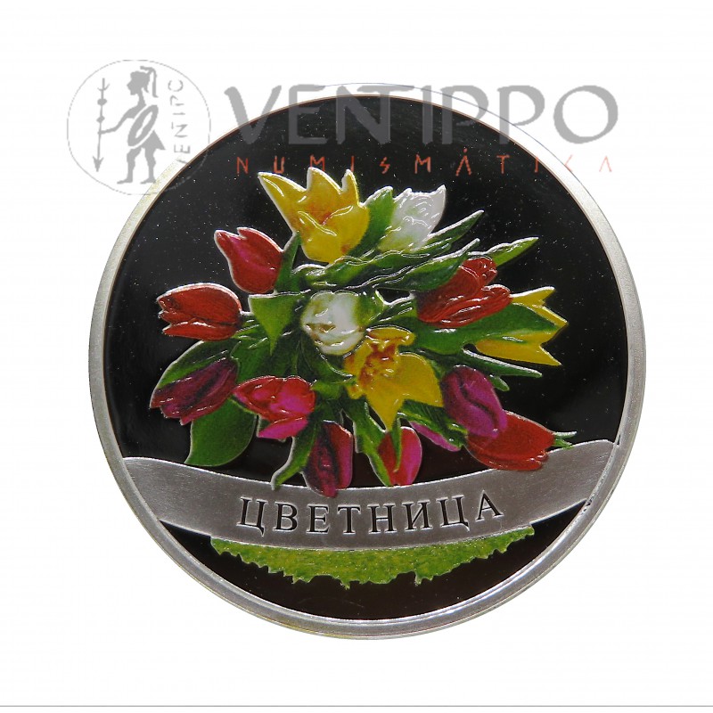 Bulgaria, 2 x 1 OZ Plata 9999 mls, Huevos Pascua y Flores, Proof.