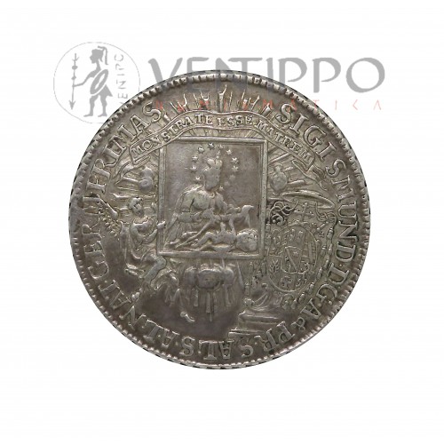 Estados Austríacos, Obispado de Salzburgo, Thaler de Plata, 1758, MBC+, escasa.