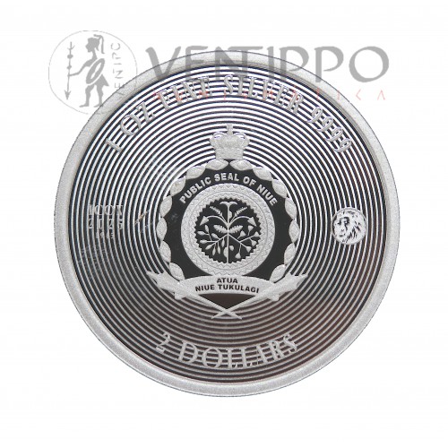 Niue, 2 $ Plata ( 1 OZ 999 mls ) Churchill 2025, BU.