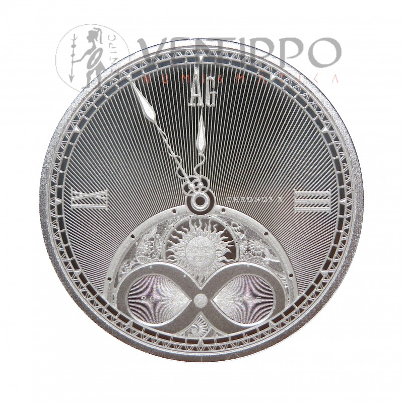 Niue, 2 $ Plata ( 1 OZ  ley 999 mls ) Chronos 2025, BU.
