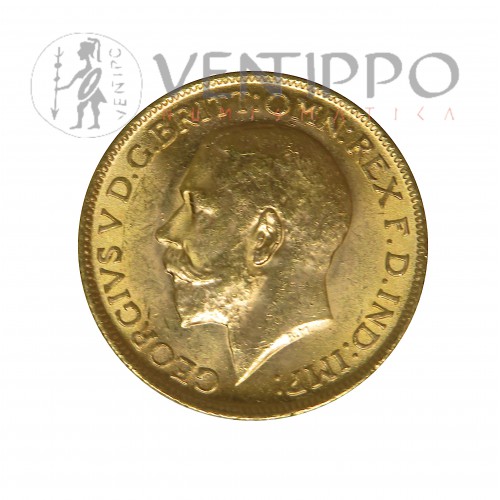 Gran Bretaña, One Sovereign Oro ( 7'99 grs. ley 917 mls ) Jorge V, 1913, EBC.
