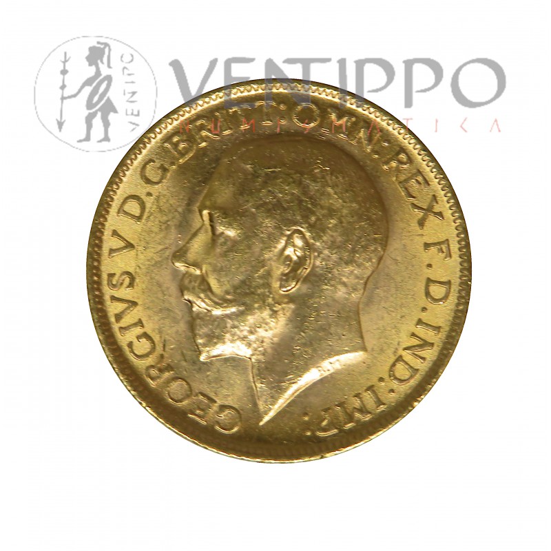 Gran Bretaña, One Sovereign Oro ( 7'99 grs. ley 917 mls ) Jorge V, 1913, EBC.
