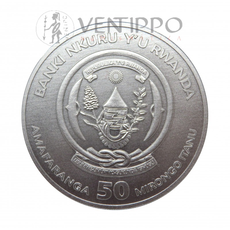 Ruanda, 50 Francs Plata ( 1 OZ ley 999 mls ) serie Naútica HMS Victory, 2025, BU