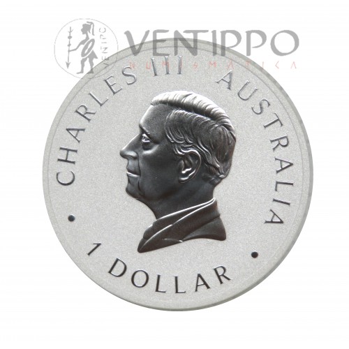 Australia, Dollar Plata ( 1 OZ ley 9999 mls ) Emu 2025, BU.