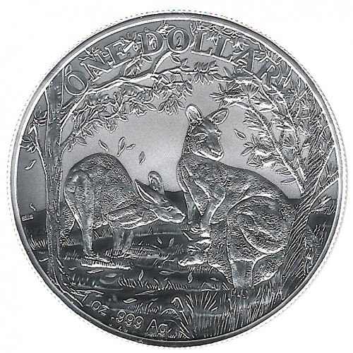 Australia, 1 $ plata ( 1 OZ. 999 mls. ) Canguro RAM 2019, BU