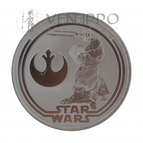 Niue, 2 $ Plata ( 1 Oz ley 999 mls ) 2025 Luke Skywalker, BU