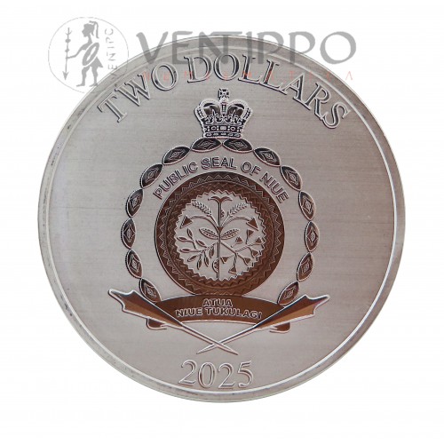 Niue, 2 $ Plata ( 1 Oz ley 999 mls ) 2025 Luke Skywalker, BU