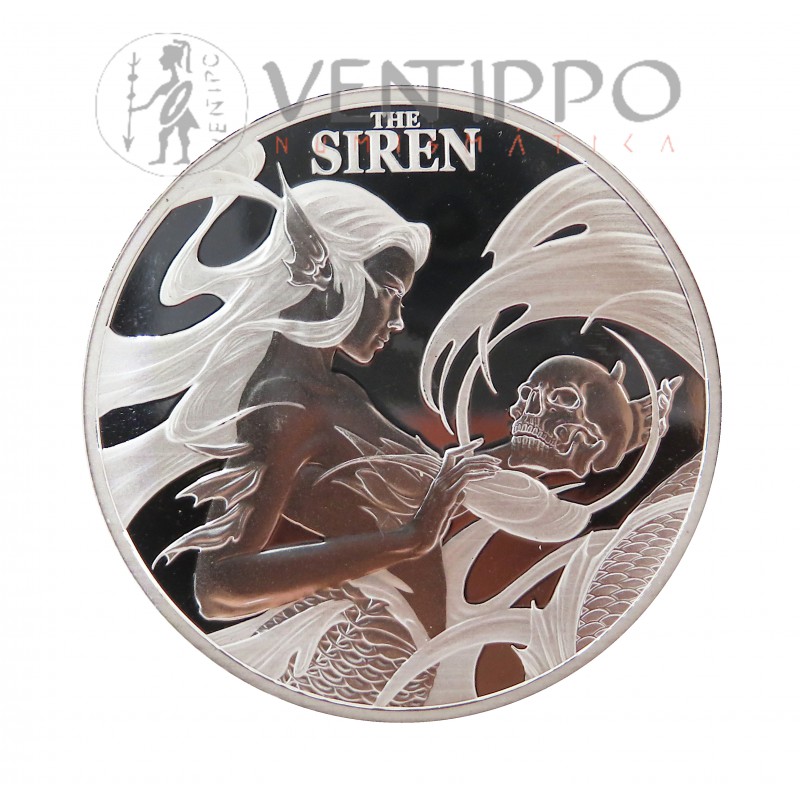 Niue, Dollar Plata ( 1 OZ ley 999 mls ) Sirena 2025, BU.