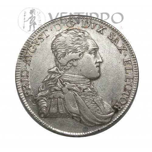 Estado de Sajonia Albertina, Thaler Plata, Federico Augusto III, 1798, MBC+