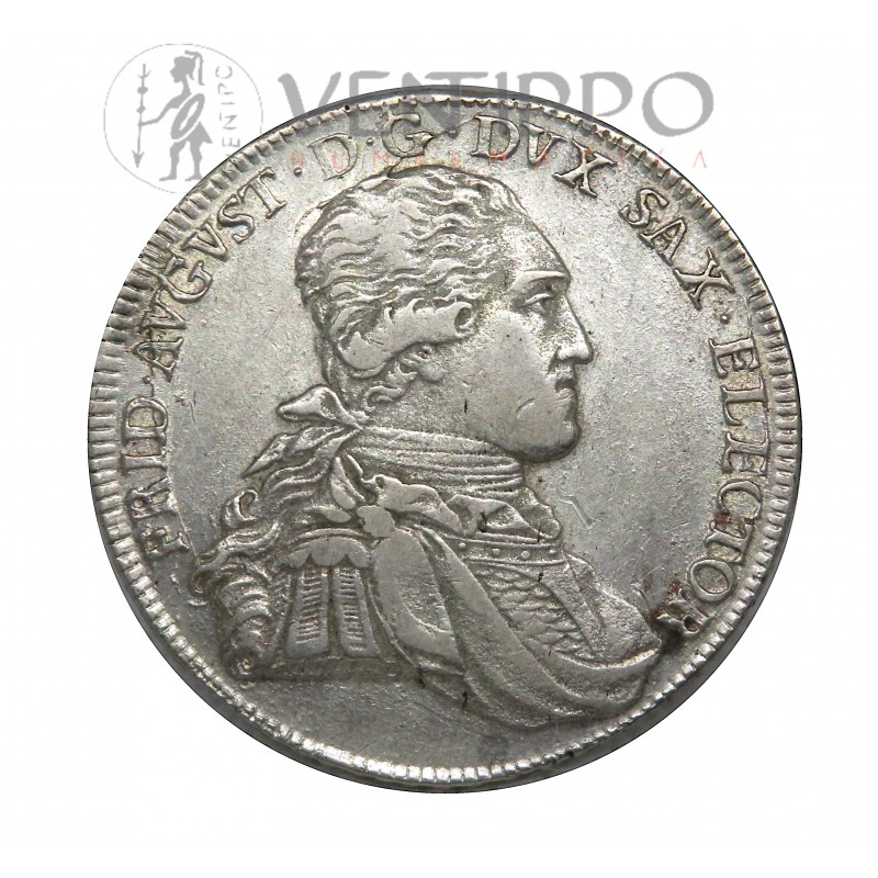 Estado de Sajonia Albertina, Thaler Plata, Federico Augusto III, 1798, MBC+