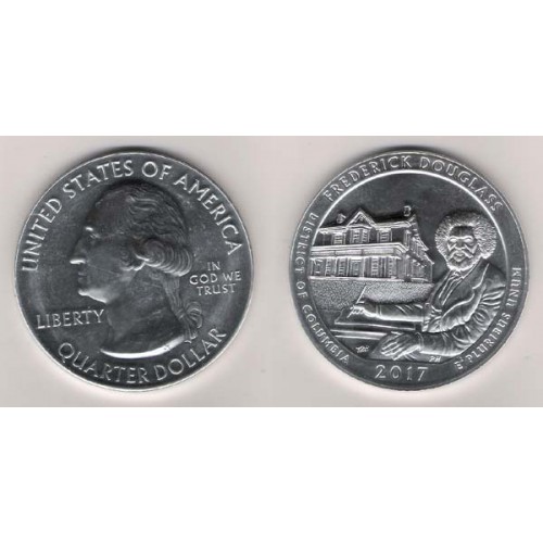 ESTADOS UNIDOS, QUARTER DOLLAR ( 5 OZ. PLATA 999 mls. ) FREDERICJ DOUGLASS