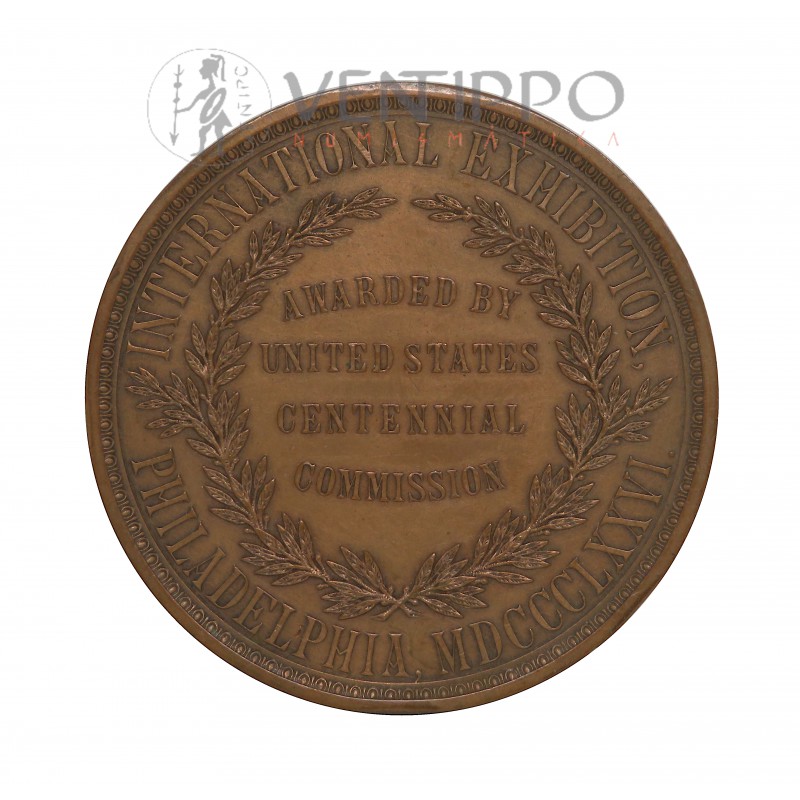 Estados Unidos , Medalla del Centenario de la Independencia, 1876 Philadelphia, EBC-