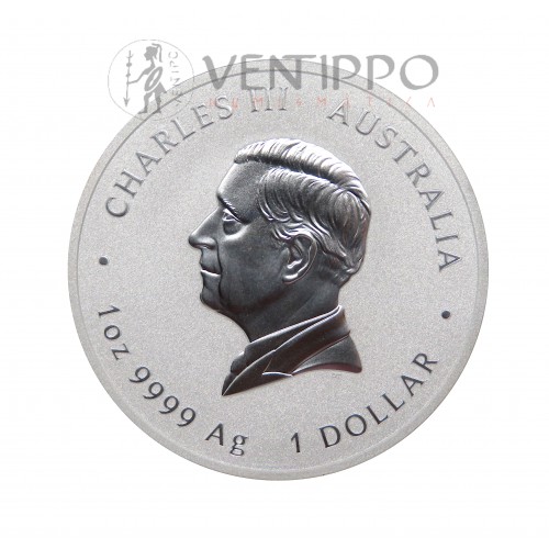 Australia, 1 4 Plata ( 1 OZ 9999 mls ) Año del Caballo III, 2006, BU