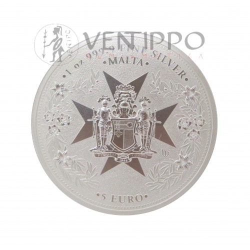 Malta, 5 € Plata ( 1 OZ ley 999 mls ) 2025, Golden Eagle, BU