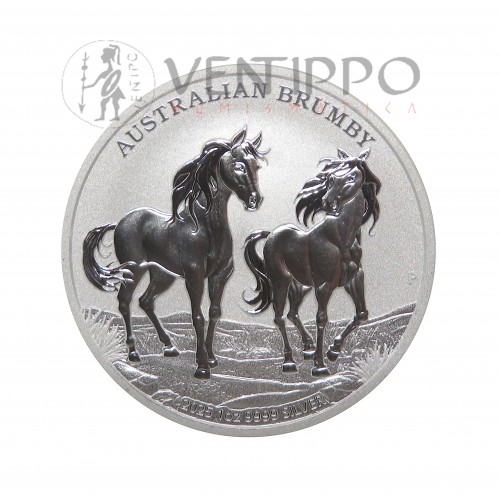 Australia, Dollar Plata ( 1 OZ ley 9999 mls ) Brumby 2025, BU