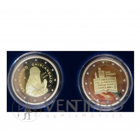 San Marino, Estuche Proof 2024, 8 Valores + 2 y 2€ Conmemorativos