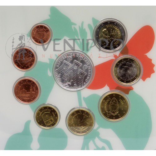 San Marino, Cartera Ofial 9 Valores, 2024, Farfalle, FDC