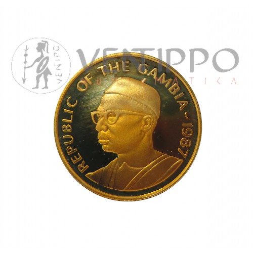 Gambia, 1000 Dalasis Oro ( 10 grs ley 917 mls ) 25 Aniversario WWF, Proof