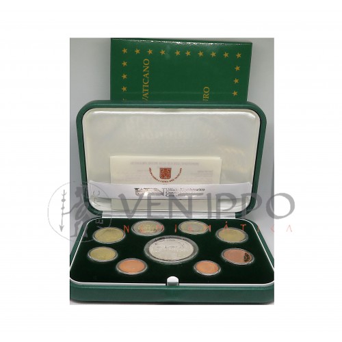 Vaticano, Estuche Proof, 8 valores + 20 € plata 2018
