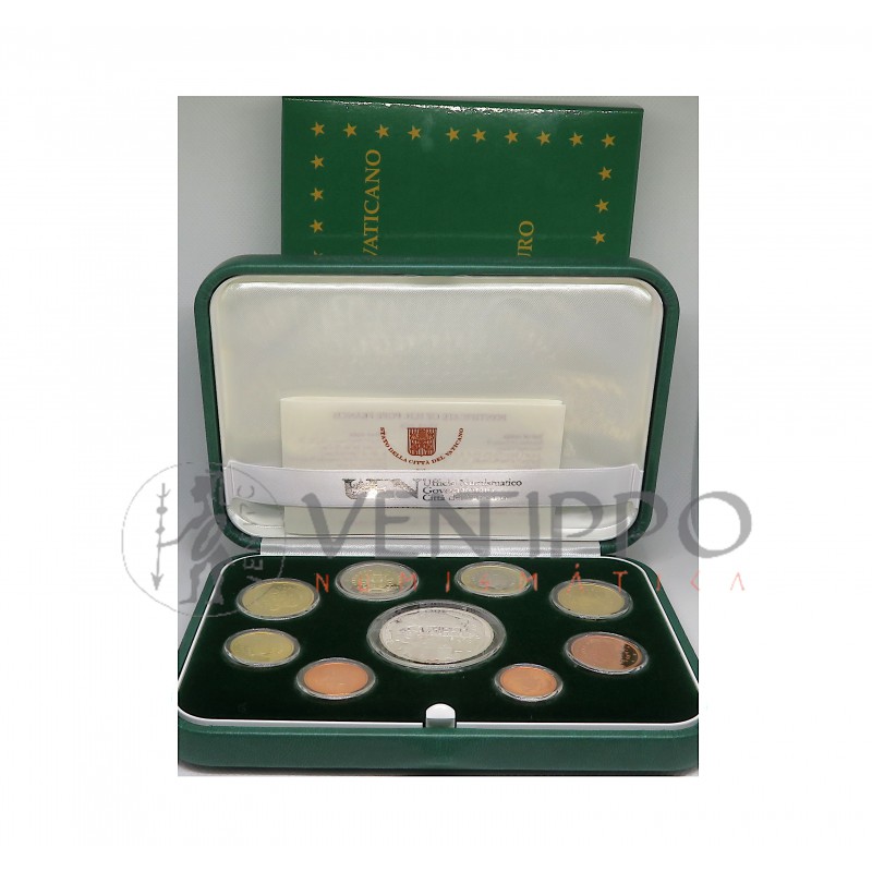 Vaticano, Estuche Proof, 8 valores + 20 € plata 2018