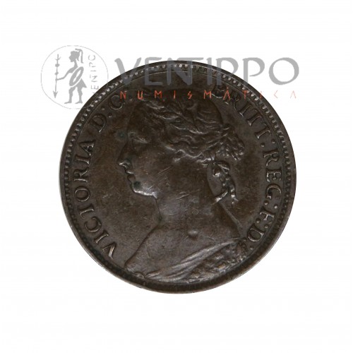 Gran Bretaña, Farthing 1885, Reina Victoria, MBC+