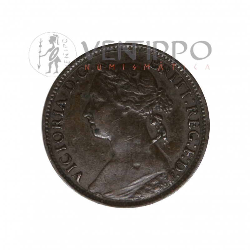 Gran Bretaña, Farthing 1885, Reina Victoria, MBC+