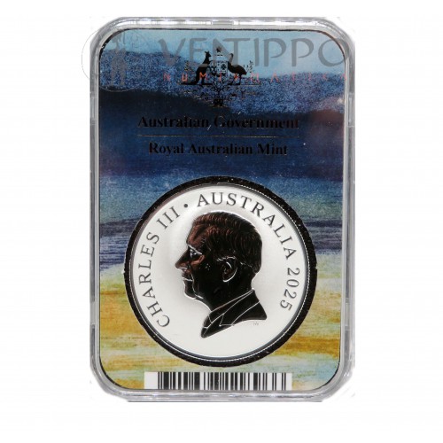 Australia, 1 $ Plata ( 1 OZ 9999 mls ) Canguro RAM Bush Capital 2'25, Frosted Uncirculated.