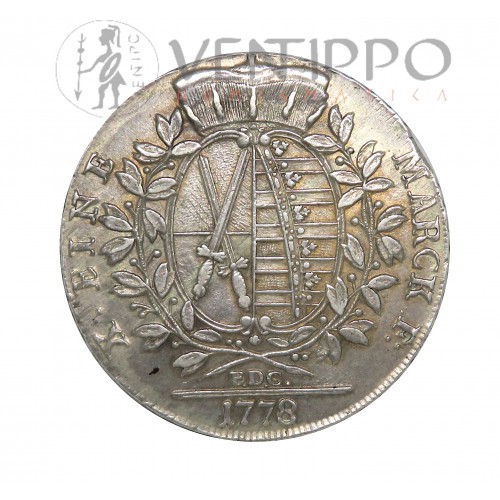 Estado de Sajonia Albertina, Thaler Plata, Federico Augusto III, 1778 MBC+