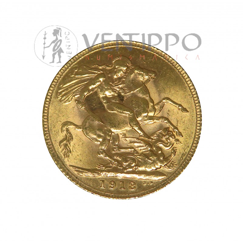 Gran Bretaña, One Sovereign Oro ( 7,99 grs ley 917 mls ) Jorge V, 19713 EBC