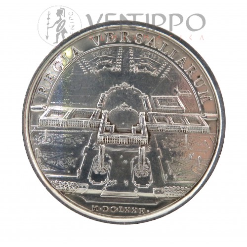 Francia, Medalla de Plata, 1680 ( 1880 ) Inauguración Versalles, EBC+