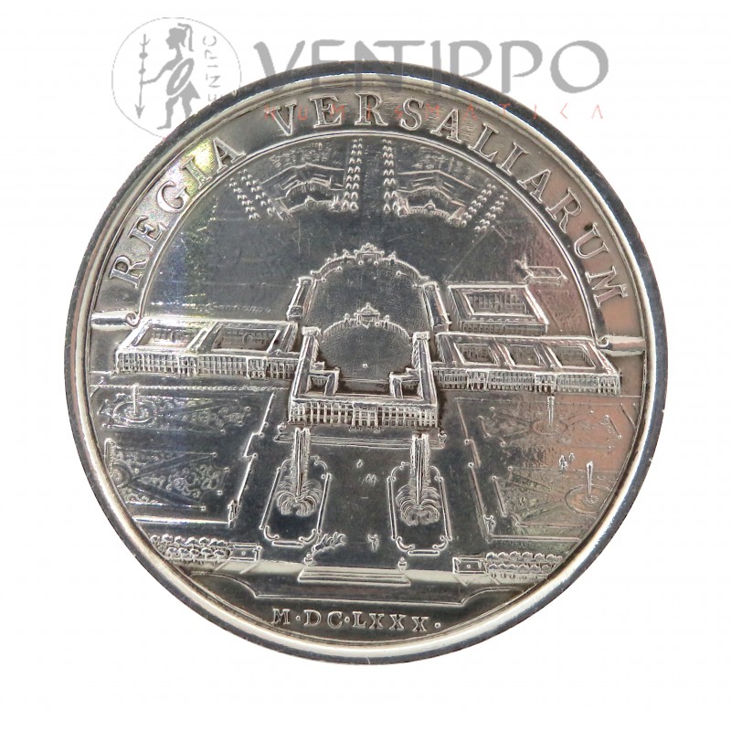 Francia, Medalla de Plata, 1680 ( 1880 ) Inauguración Versalles, EBC+