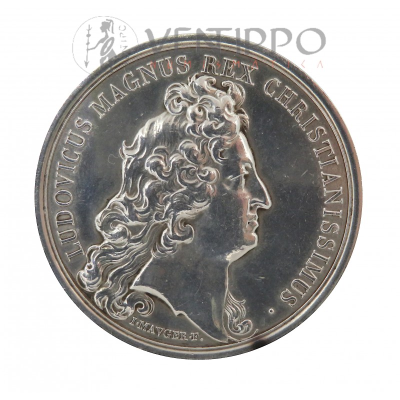 Francia, Medalla de Plata, 1680 ( 1880 ) Inauguración Versalles, EBC+
