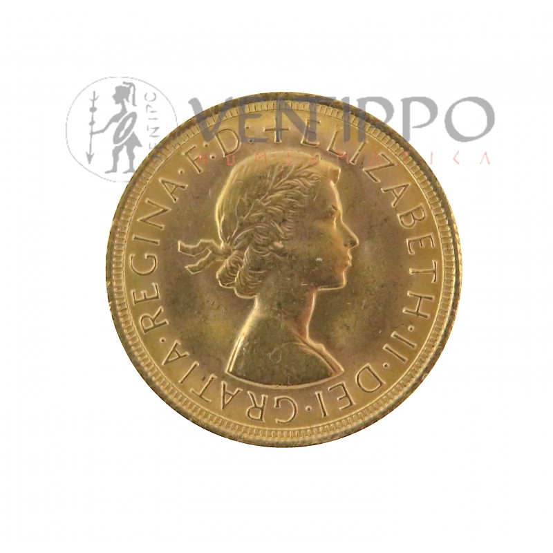 Gran Bretaña, One Sovereign Oro ( 7,99 grs. ley 917 mls ) Elizabeth II, 1968, EBC+