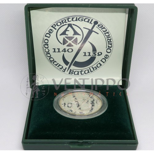 Portugal, 250 Escudos Plata, 1989, Proof 850 Aniversario Fundación de Portugal