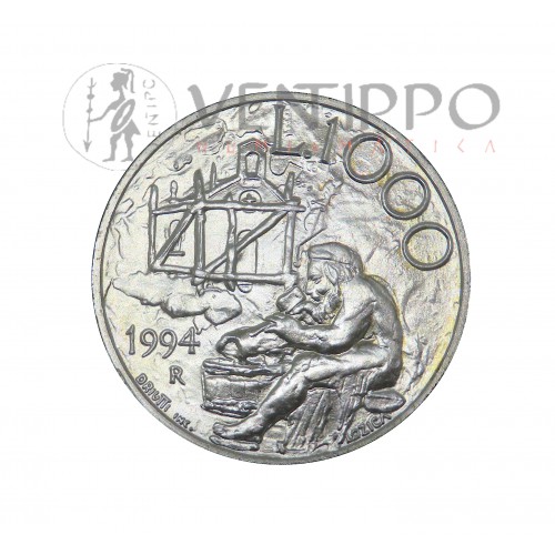San Marino, 1000 Liras Plata, 1994, fundación primera iglesia San Marino, FDC