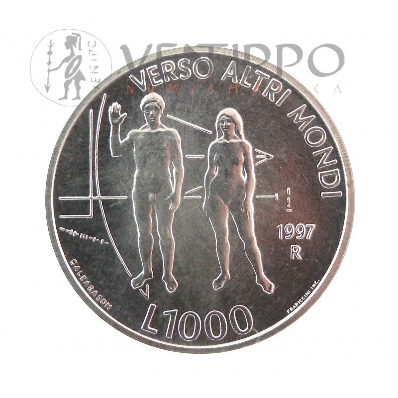 San Marino, 1000 Liras de Plata , 1997, El Hombre y la Expresión Artística, FDC