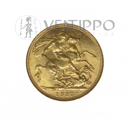 Australia, One Sovereign Oro ( 7'99 gramos ley 917 mls ) Jorge V, 1917, EBC