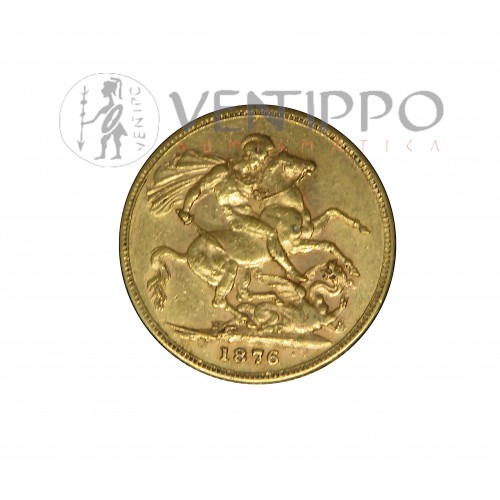 Australia, Sovereign Oro ( 7,99 grs Ley 917 mls ) Victoria, Melbourne 1876 ,EBC