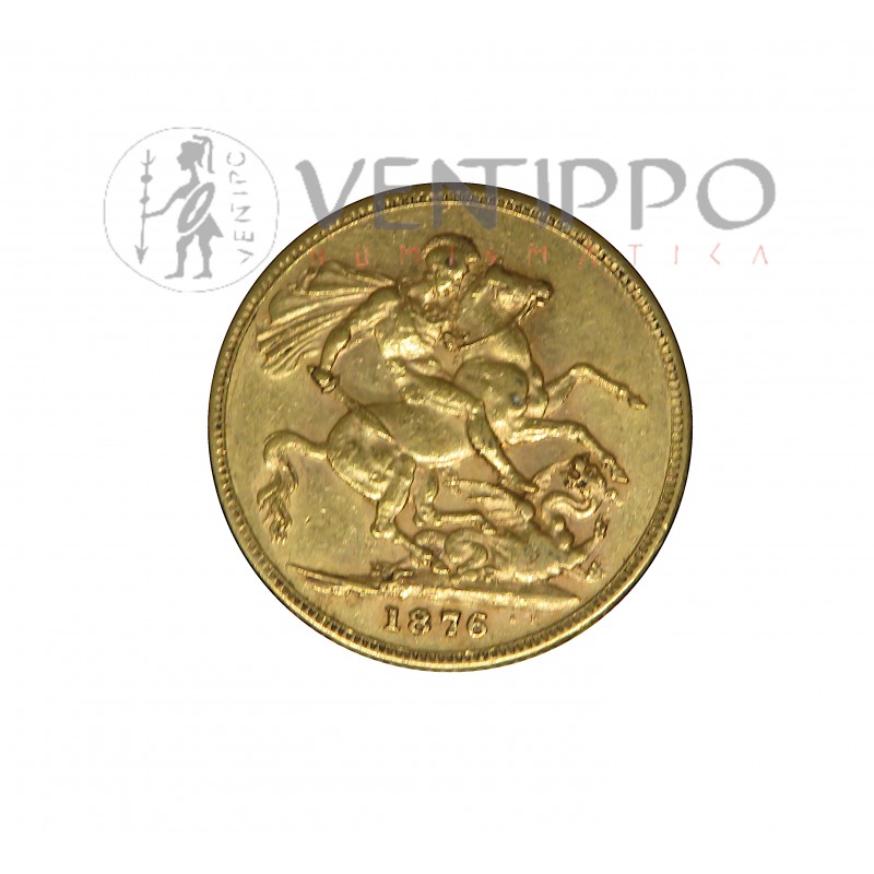 Australia, Sovereign Oro ( 7,99 grs Ley 917 mls ) Victoria, Melbourne 1876 ,EBC