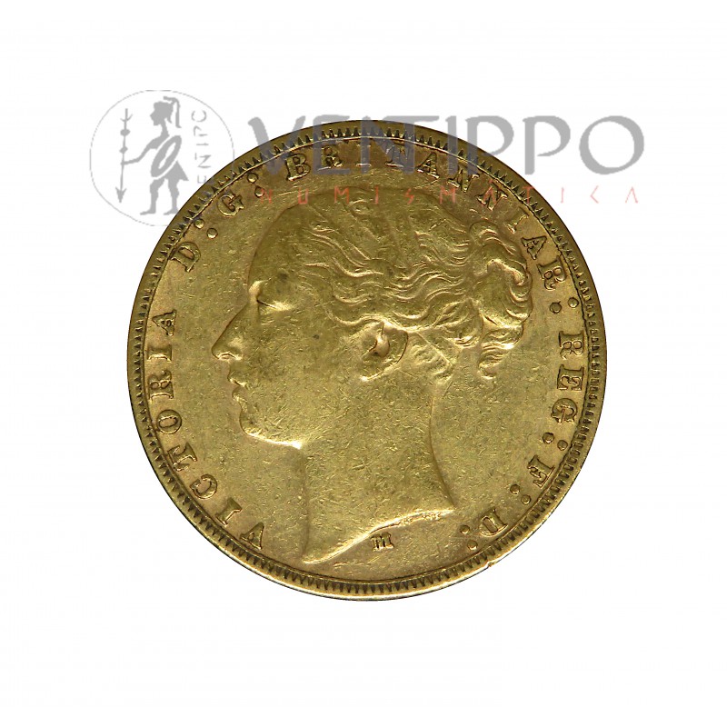 Australia, Sovereign Oro ( 7,99 grs Ley 917 mls ) Victoria, Melbourne 1876 ,EBC