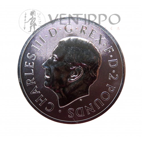 Gran Bretaña, 2 Pounds Plata ( 1 OZ 999 mls ) Conde Drácula, 2025, BU