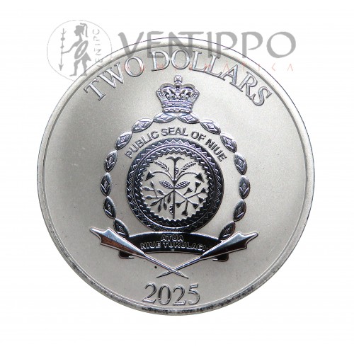 Niue, 2 $ Plata ( 1 OZ  ley 999 mls ) Princesa Leia, 2015, BU