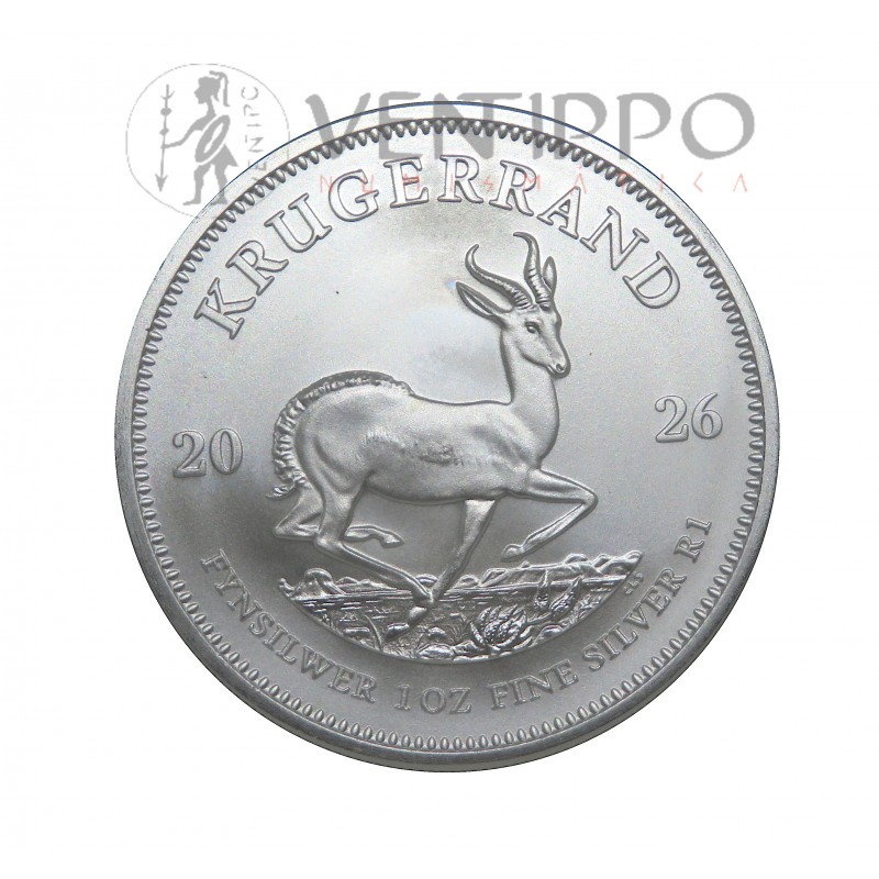 Sudáfrica, Krugerrend Plata ( 1 OZ ley 999 mls ) 2026, BU.
